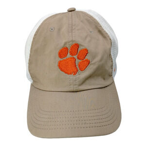 Clemson Tigers Nike Adjustable Hat Baseball Tan Beige Orange Cap Swoosh Trucker